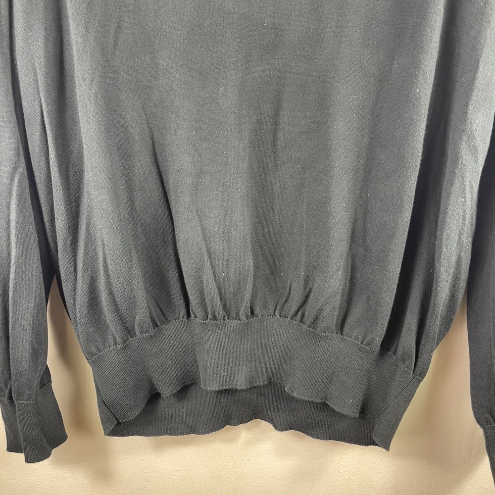 Polo Ralph Lauren Sweater Mens Medium XL Crewneck Long Sleeve Black Pima Cotton - Picture 13 of 13